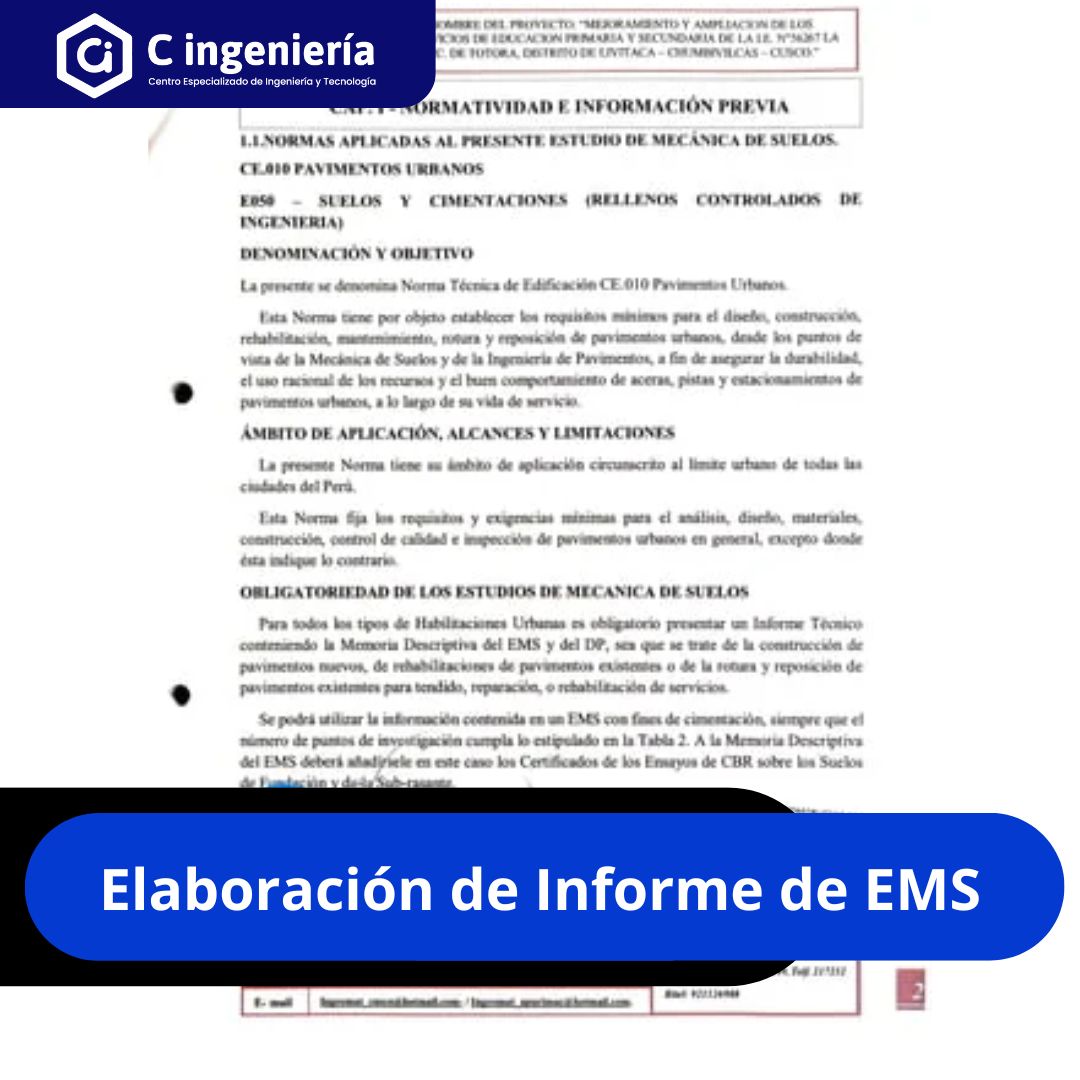 Elaboración de Informe de EMS
